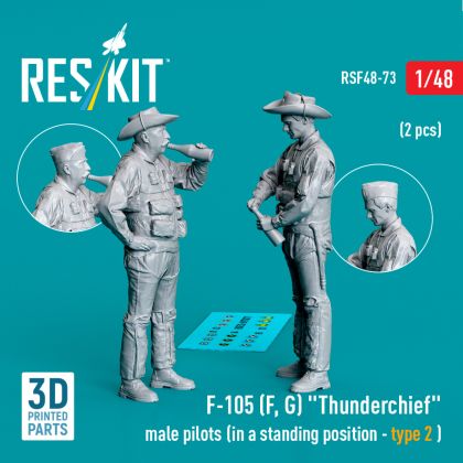 1:48 F-105 (F, G) Thunderchief male pilots (in a standing position - type 2)