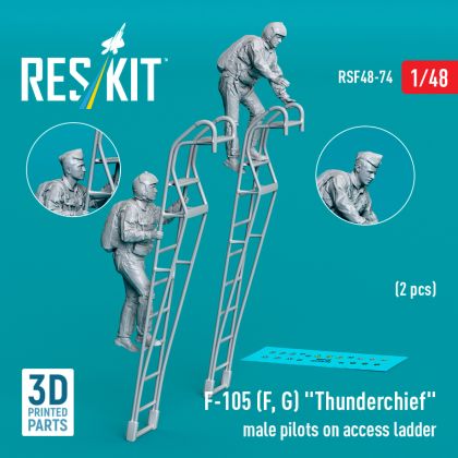 1:48 F-105 (F, G) Thunderchief male pilots on access ladder (2 pcs)