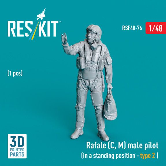 1:48 Rafale (C, M) male pilot (in a standing position - type 2) (1 pcs)