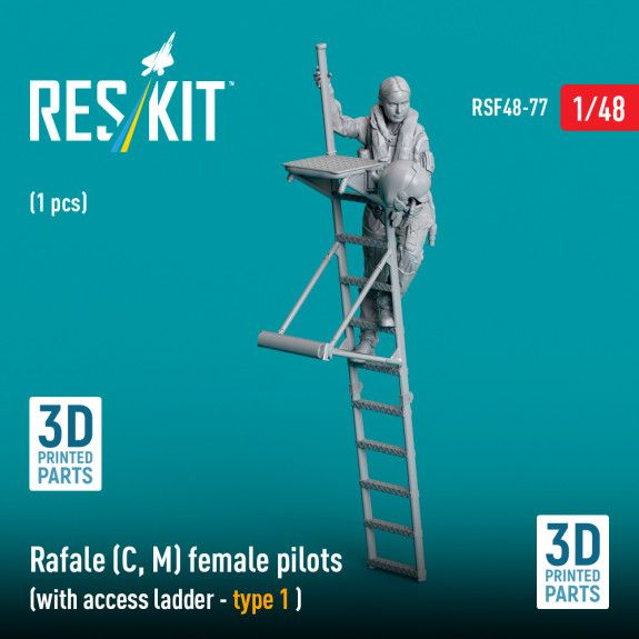1:48 Rafale (C, M) female pilot (with access ladder - type 1) (1 pcs)