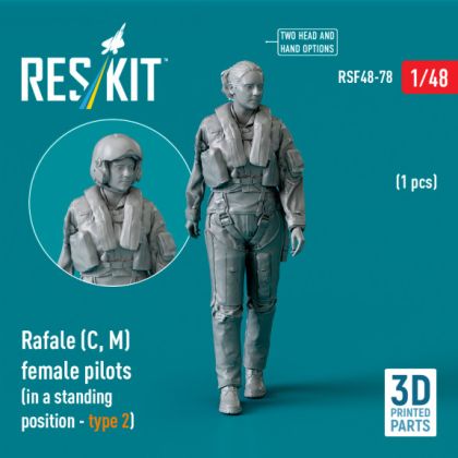 1:48 Rafale (C, M) female pilot (in a standing position - type 2) (1 pcs)