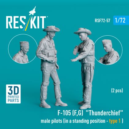 1:72 F-105 (F, G) Thunderchief male pilots (in a standing position - type 1 ) (2 pcs)
