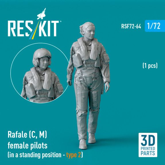 1:72 Rafale (C, M) female pilot (in a standing position - type 2) (1 pcs)