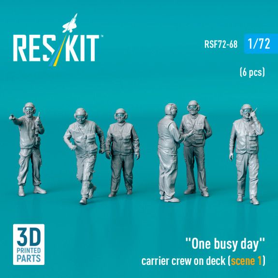 1:72 One busy day carrier crew on deck (scene 1) (6 pcs)