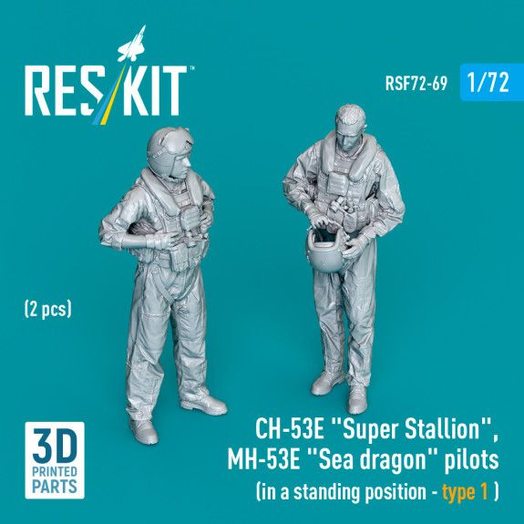 1:72 CH-53E Super Stallion, MH-53E Sea dragon pilots (in a standing position - type 1) (2 pcs)