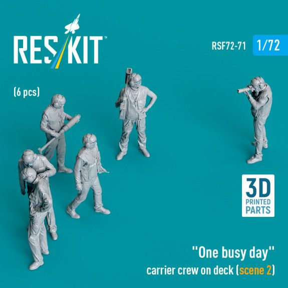 1:72 One busy day carrier crew on deck (scene 2) (6 pcs)