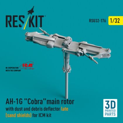 1:32 AH-1G Cobra main rotor with dust and debris deflector (sand shields) late version for ICM kit