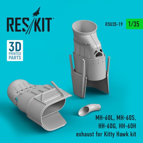 1:35 MH-60L, MH-60S, HH-60G, HH-60H exhaust for Kitty Hawk / Zimimodel