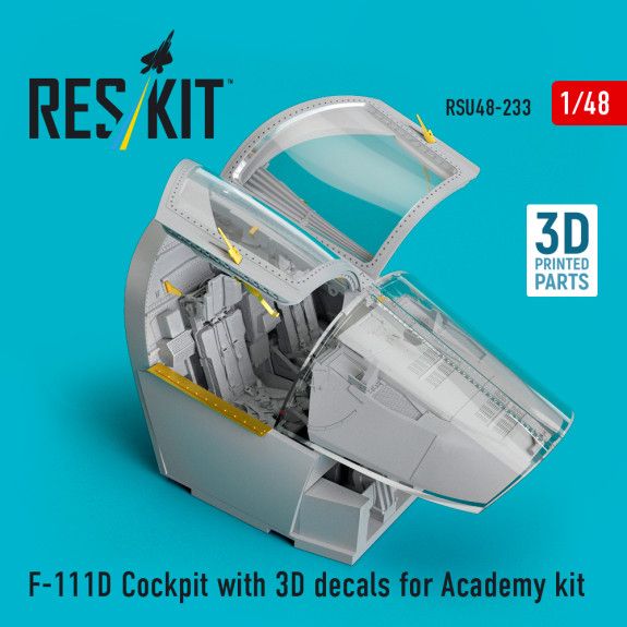 1:48 F-111D Cockpit with 3D decals for Academy kit