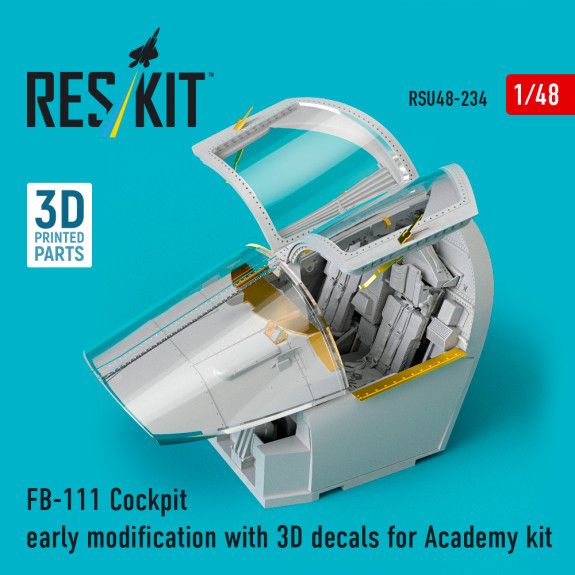 1:48 FB-111 Cockpit early modification with 3D decals for Academy kit