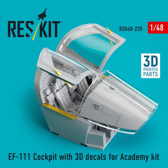 1:48 EF-111 Cockpit with 3D decals for Academy kit
