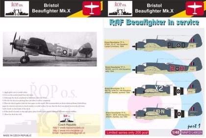 1:48 Bristol Beaufighter Mk.X - RAF Beaufighter in service