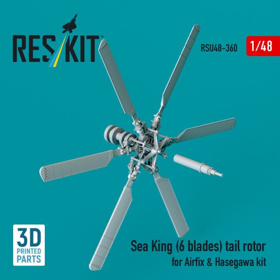 1:48 Sea King (6 blades) tail rotor for Airfix & Hasegawa kit