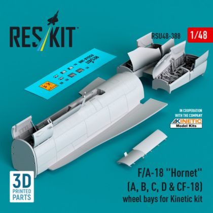 1:48 F/A-18 Hornet (A, B, C, D & CF-18) wheel bays for Kinetic kit