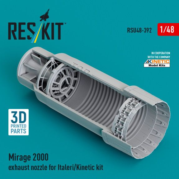 1:48 Mirage 2000 exhaust nozzle for Italeri/Kinetic kit