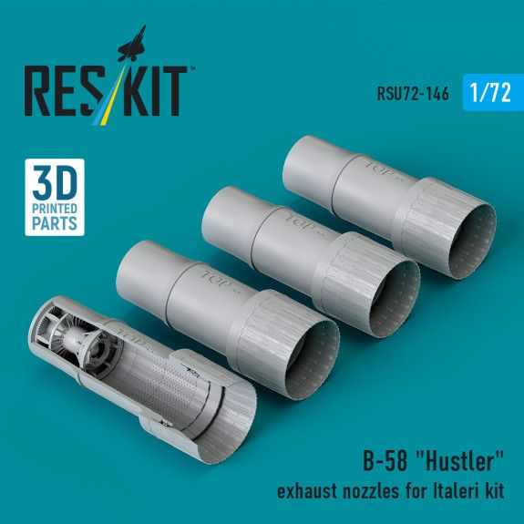 1:72 B-58 Hustler exhaust nozzles for Italeri kit