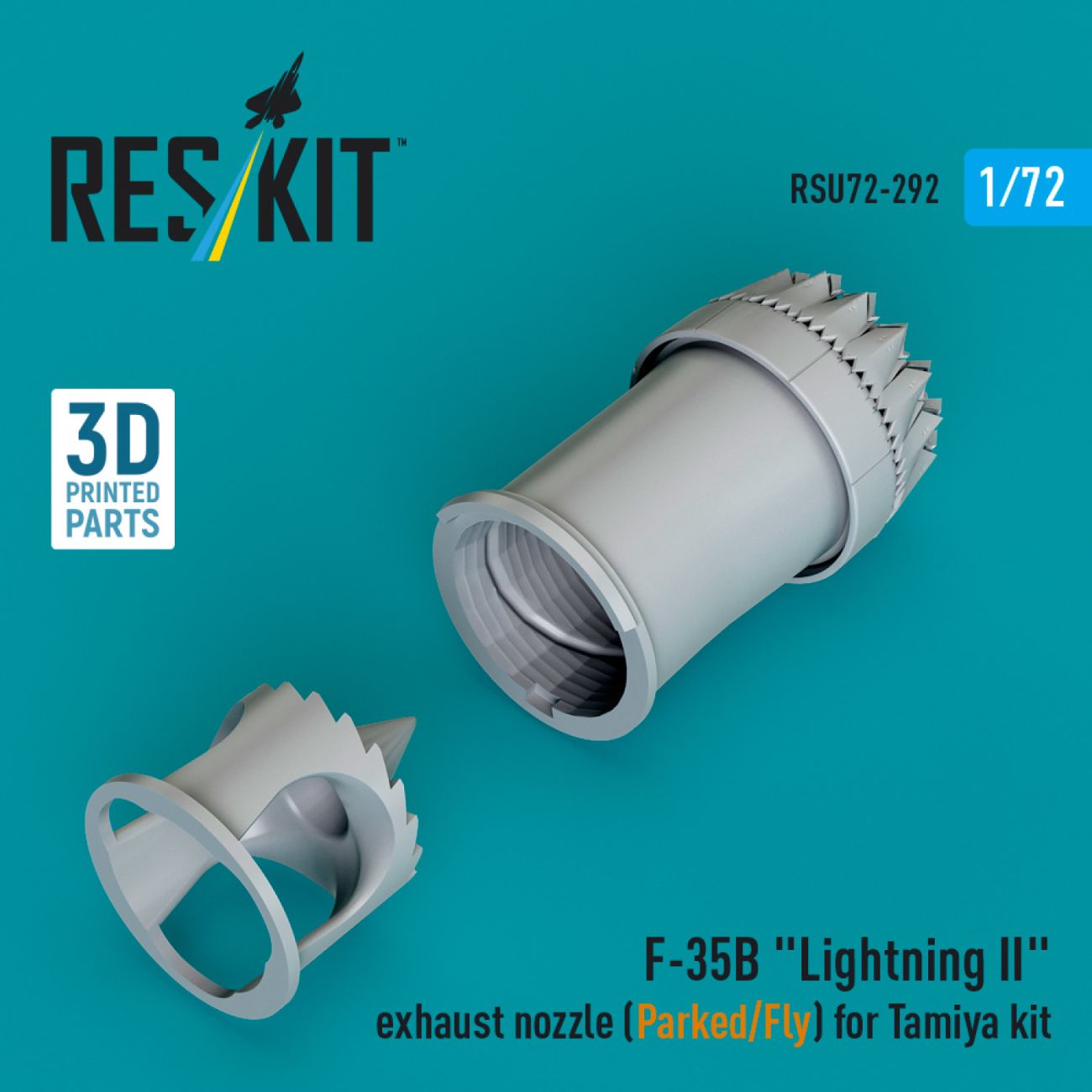 1:72 F-35B Lightning II exhaust nozzle (Parked/Fly) for Tamiya kit