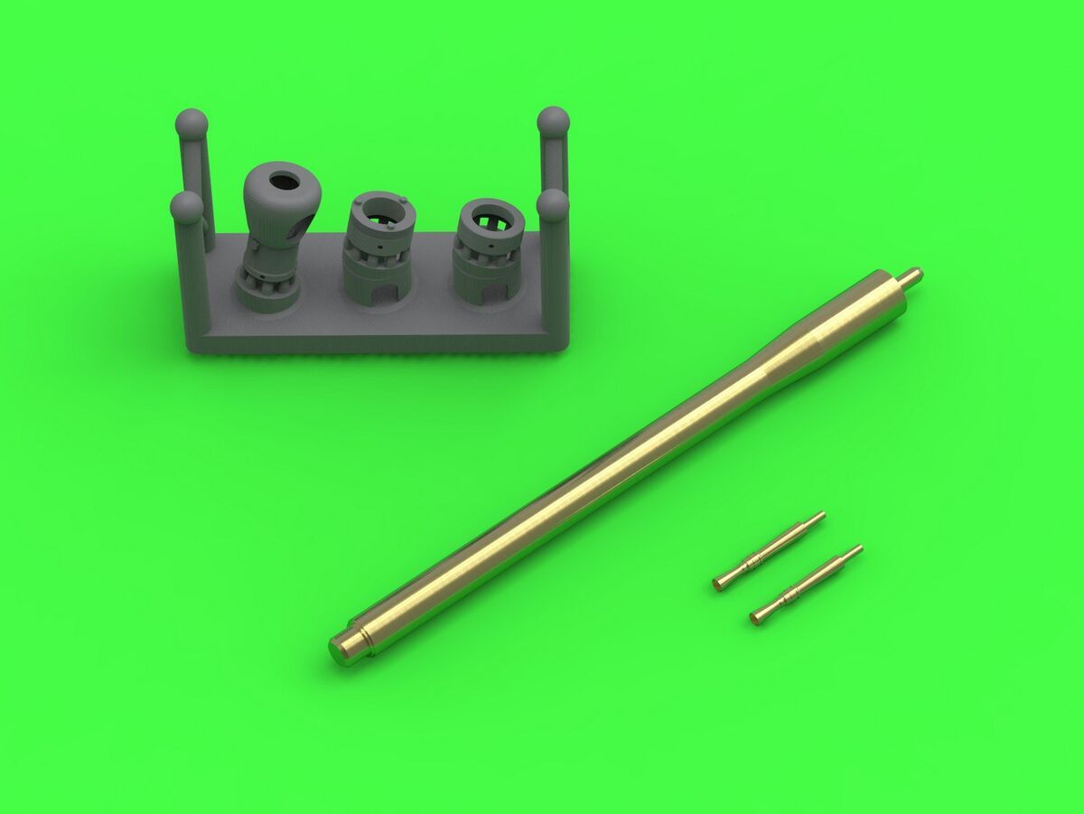 1:72 British QF 75mm gun barrel + Besa MG tips - for Centaur Mk.III, Cromwell Mk.IV/VII, Churchill Mk.VI/VII