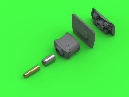 1:72 StuG III Ausf. A/B/C/D/E - 7,5cm StuK 37 L/24 gun barrel and resin mantlet