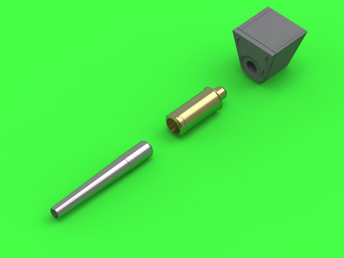 1:72 Sturmhaubitze 42 - 10.5 cm StuH 42 L/28 - gun barrel with resin mantlet cover (straight barrel version without muzzle brake)