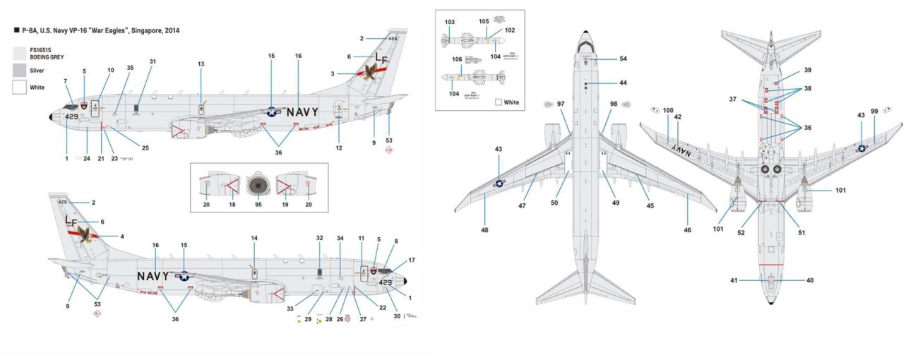 1:144 Boeing P-8A Poseidon Maritime Patrol Aircraft