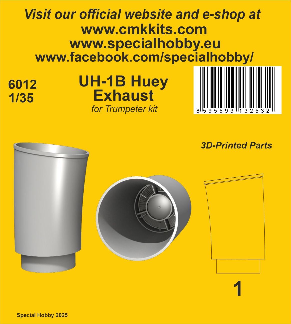 1:35 UH-1B Huey ‘Exhaust’ for Trumpeter kit