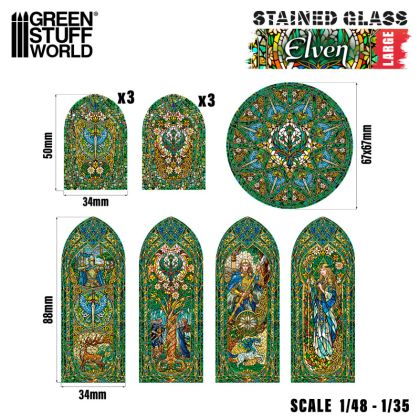 1:35/48 Elven Stained Glass - Large