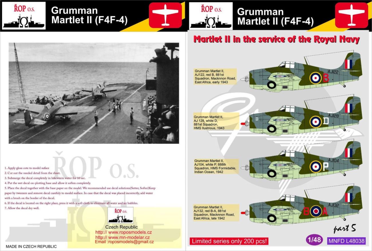 1:48 Grumman Martlet II (F4F-4) - Martlet II in the service of the Royal Navy