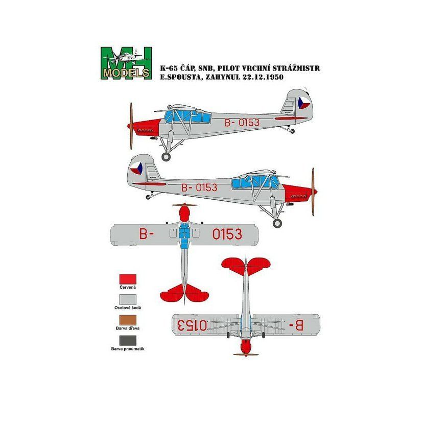1:35 K-65 Čáp/Fi-156C Storch SNB (Police Air Force) 1946-1950 Markings Airbrush Masks  /TSR,HBB