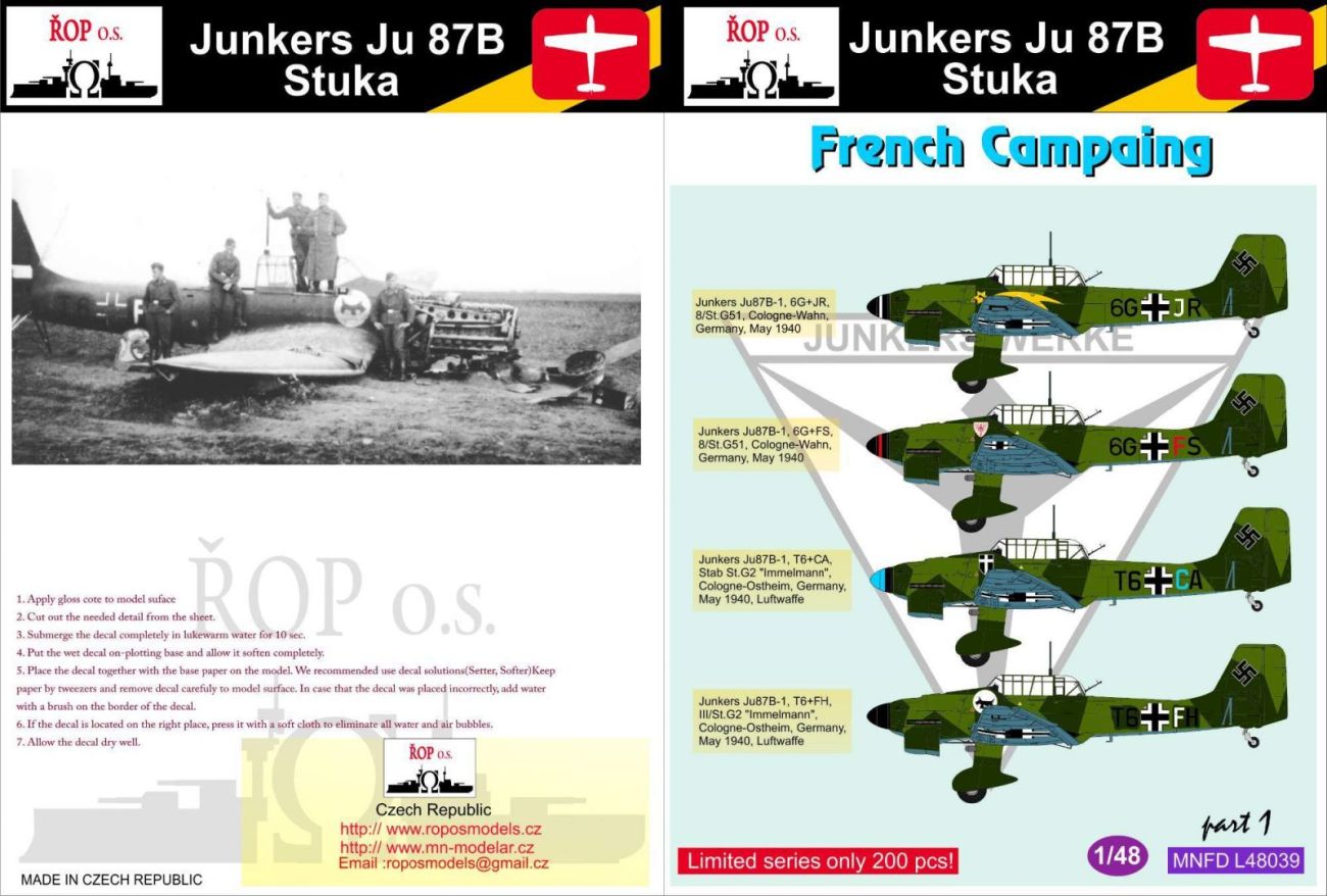1:48 Junkers Ju 87B Stuka - French Campaign