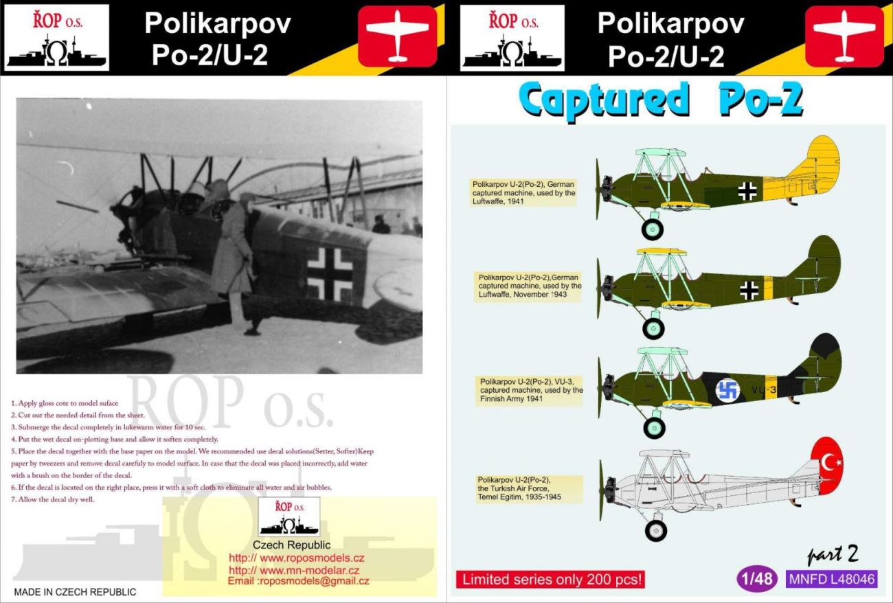 1:48 Polikarpov Po-2/U-2 - Captured PO-2