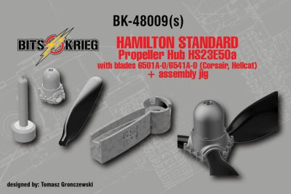 1:48 Hamilton Standard Propeller Hub HS23E50a with blades 6501A-0/6541A-0 (Corsair, Hellcat) + Jig