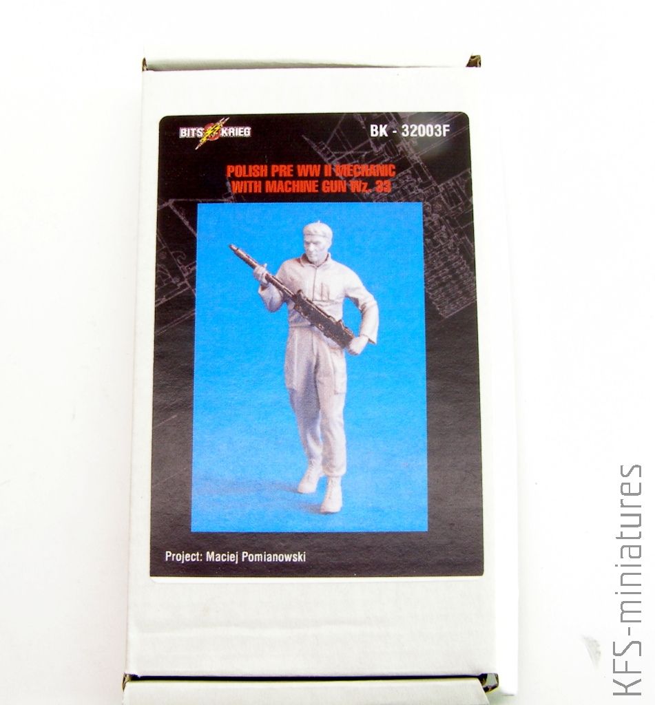 1:32 WWII Polish Mechanic figure with Wz.33 Machine Gun