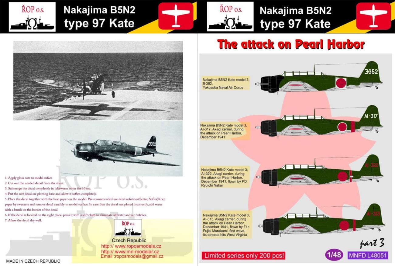 1:48 Nakajima B5N2 type 97 Kate - The attack on Pearl Harbour