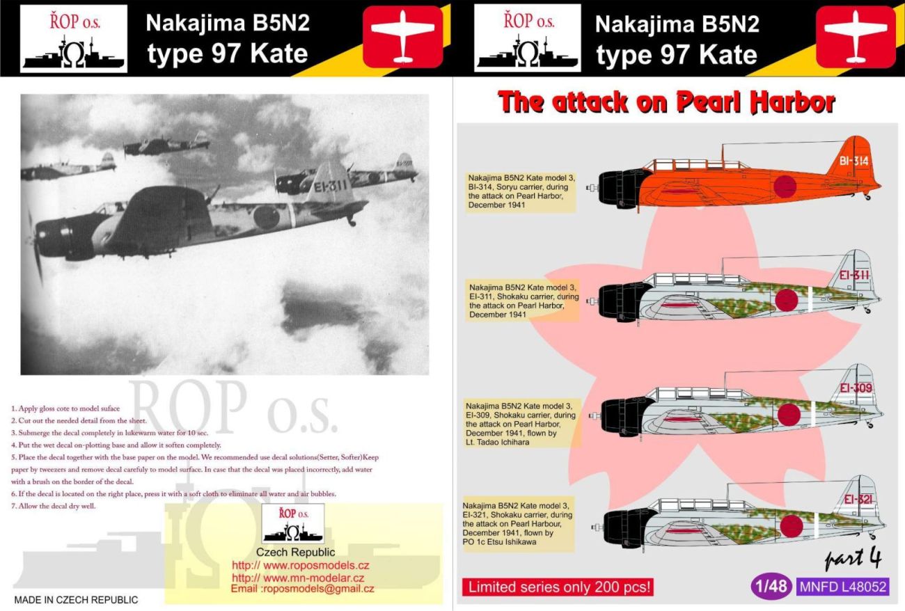 1:48 Nakajima B5N2 type 97 Kate - The attack on Pearl Harbour