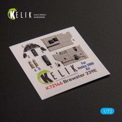 1:72 Brewster 239E - interior 3D decals for Hobby 2000/Hasegawa kit