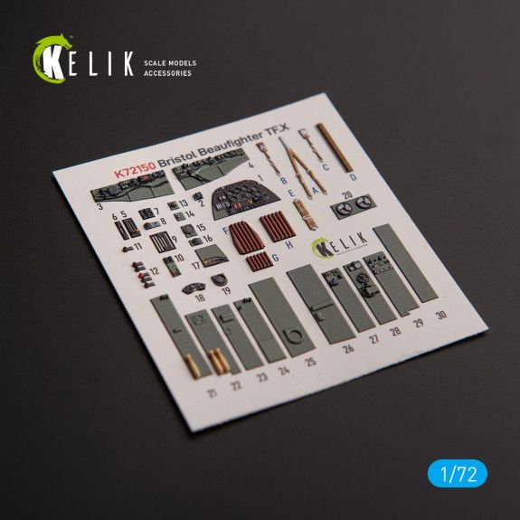 1:72 Bristol Beauhfighter TF.X - interior 3D decals for Airfix kit