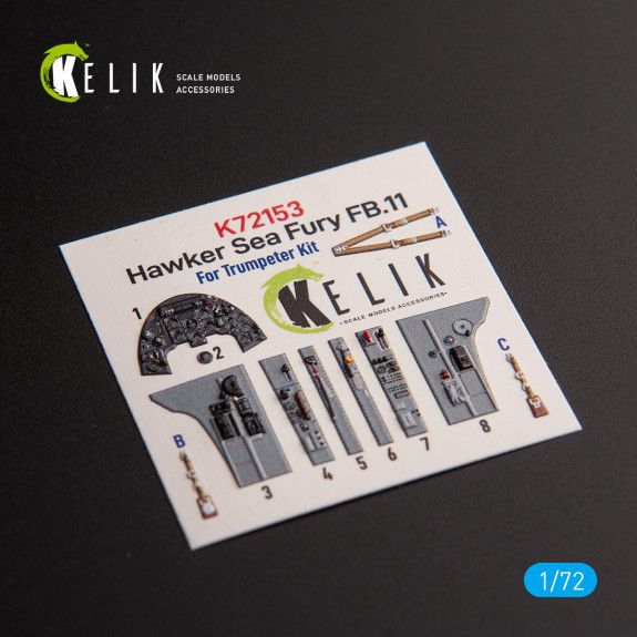 1:72 Hawker Sea Fury FB.11 - interior 3D decals for Trumpeter kit