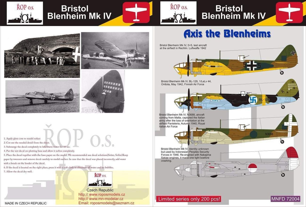 1:72 Bristol Blenheim Mk IV - Axis the Blenheims