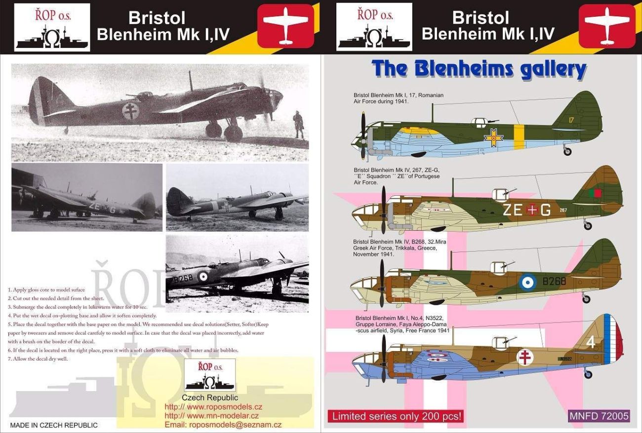 1:72 Bristol Blenheim MK I,IV - The Blenheims gallery