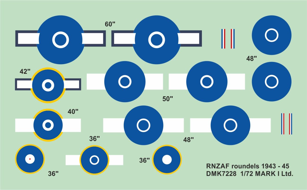 1:72 RNZAF Insignia 1943-45