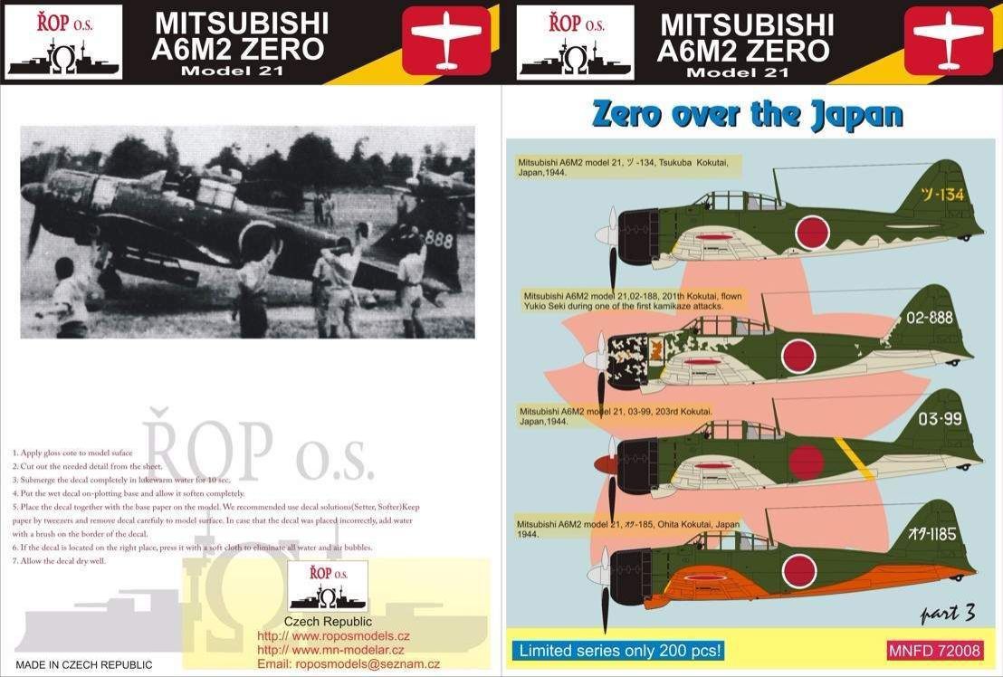 1:72 Mitsubishi A6M2 Zero Model 21 - Zero over the Japan