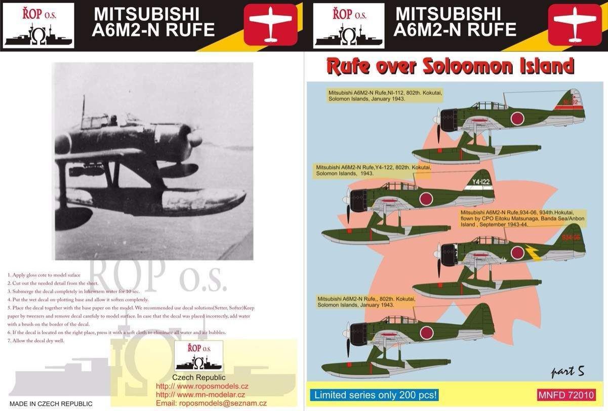 1:72 Mitsubishi A6M2-N Rufe - Rufe over Solomon Islands