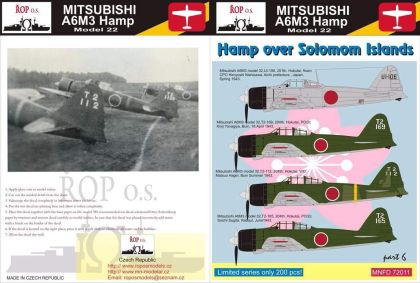 1:72 Mitsubishi A6M3 Hamp Model 32 - Hamp over Solomon Islands
