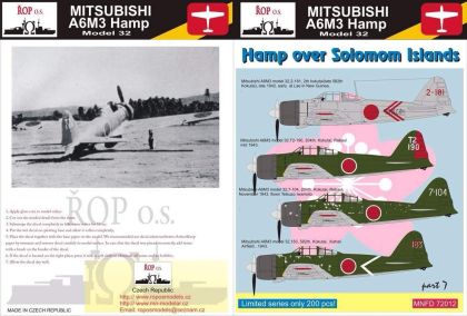 1:72 Mitsubishi A6M3 Hamp Model 32 - Hamp over Solomon Islands