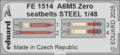 1:48 Mitsubishi A6M5 Zero seatbelts STEEL