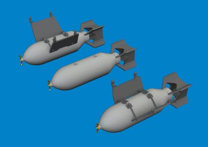 1:48 Curtiss P-40E Warhawk 500lb M64 US bombs