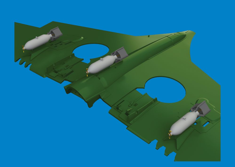 1:48 Curtiss P-40E Warhawk 100lb M30 US bombs