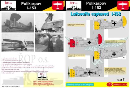 1:72 Polikarpov I-153 - Luftwaffe captured I-153