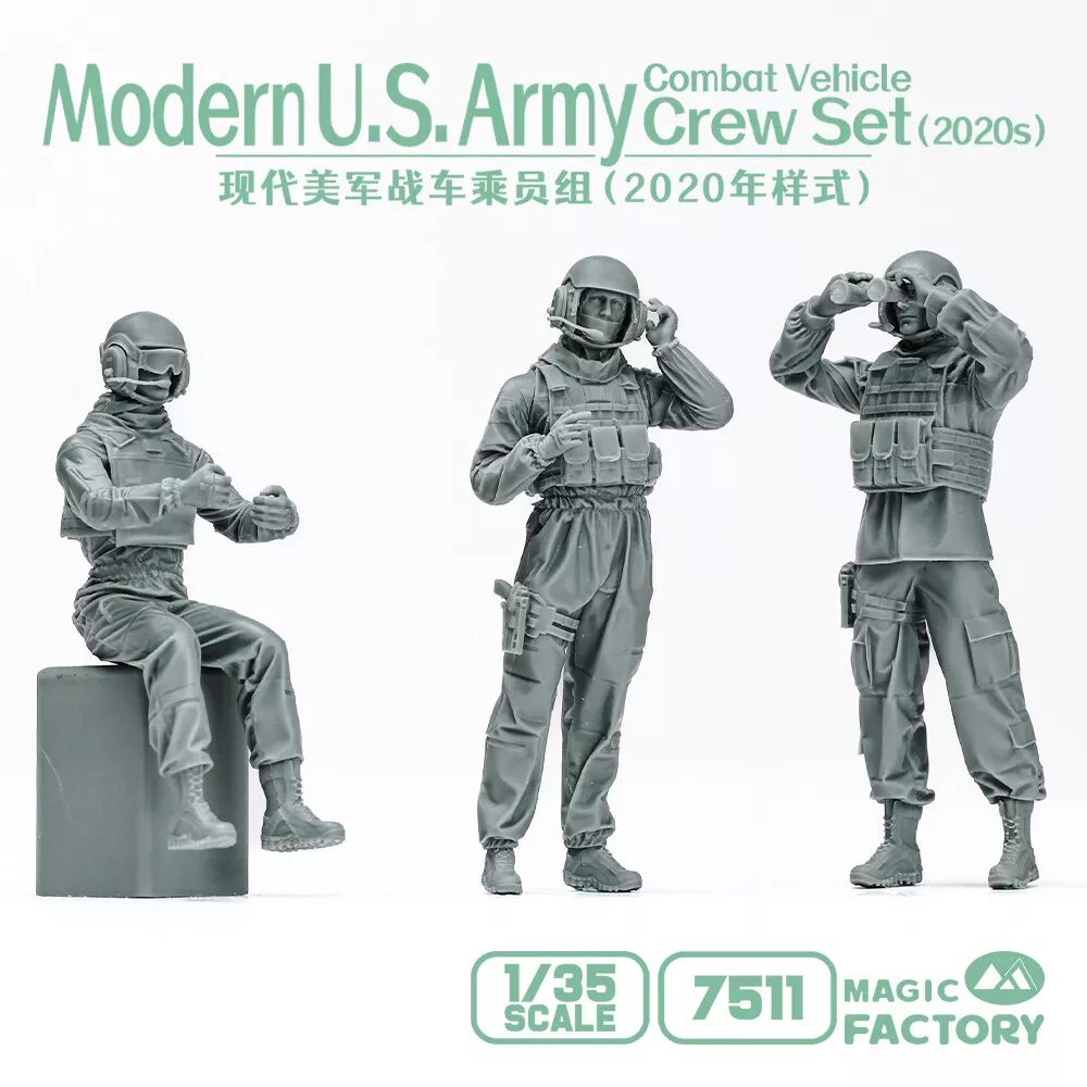 1:35 Modern US Army Combat Vehicle Crew Set (2020s)